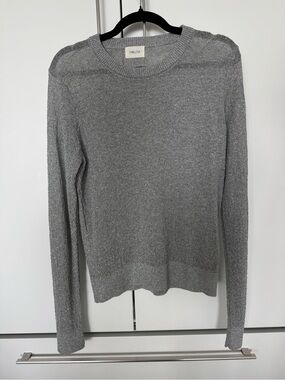 Mikuta Silver Shimmer Crewneck Sweater - Women's